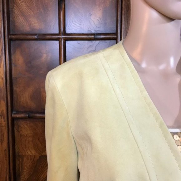 Jones New York Buttercream Genuine Suede Jacket - Picture 6 of 14